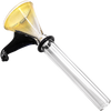 LA Pipes 9mm Funnel Slide Bowl with Handle, Black Variant, for Grommet Joint Bongs