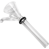 Clear 9mm Funnel Slide Bowl with Handle for Bongs, Borosilicate Glass, Side View