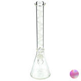 MAV Glass 18" Mandala Laser Etched Beaker Bong, 9mm Thick Borosilicate Glass, Front View