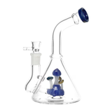 A Shroom Above Conical Glass Water Pipe | 7" | 14mm F | Colors Vary