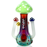 AFM 7" Forbidden Forest Glass Hand Pipe with Fumed Mushroom Design, Front View