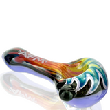 AFM 3" Wig-Wag Glass Hand Pipe with vibrant multicolor design and reflective surface