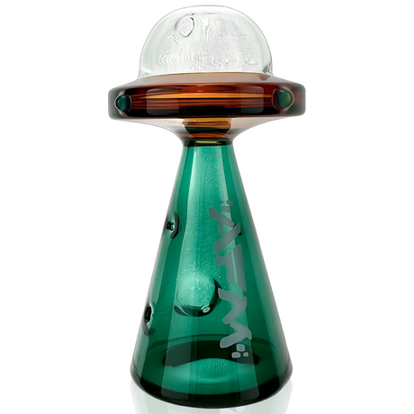 AFM 5" UFO Spaceship Glass Hand Pipe with Borosilicate Colored Glass, Front View