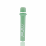 MAV Glass 4" One Hitter Hand Pipe in Colored Glass, Front View on White Background