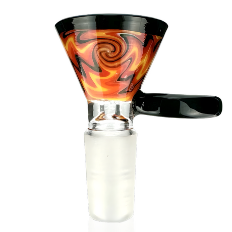 AFM Lucky Goat Rasta Vortex Glass Bowl with 14mm Female Joint Front View