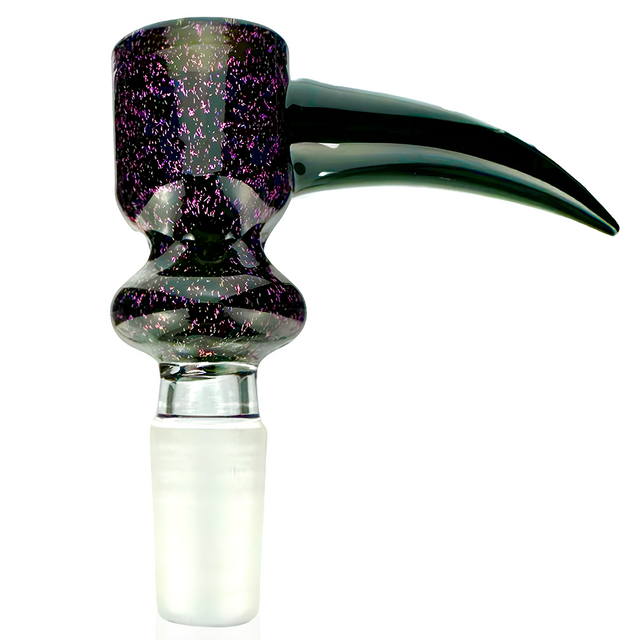 AFM Lucky Goat Galaxy Dichro Hook Glass Bowl 14mm for Hand Pipes, Front View