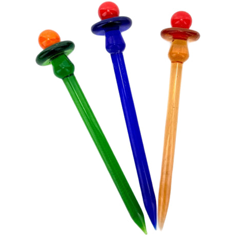 AFM Colored Glass Dabber And Carb Cap 2in1 Tool