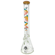 AFM Ice Cream Beaker Bong 9mm - 18" Front View with Colored Accents and 14mm Female Joint