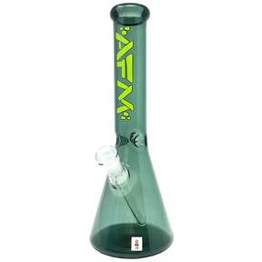 AFM Extraterrestrial Beaker 12" in Full Color, Front View, with 14mm Female Joint and Colored Glass