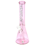 AFM Extraterrestrial Beaker Bong 12" in Full Color Pink with 14mm Female Joint - Front View