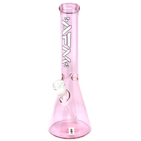 AFM Extraterrestrial Beaker Bong 12" in Full Color Pink with 14mm Female Joint - Front View