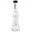 AFM Glass 12" UFO Color Lip Beaker Bong with Showerhead Perc, Front View on White Background