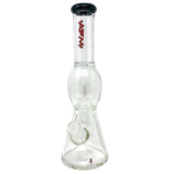 AFM Glass 12" UFO Color Lip Beaker Bong with Showerhead Perc, Front View on White Background