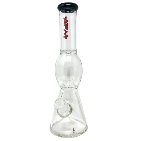 AFM Glass 12" UFO Color Lip Beaker Bong with Showerhead Perc, Front View on White Background