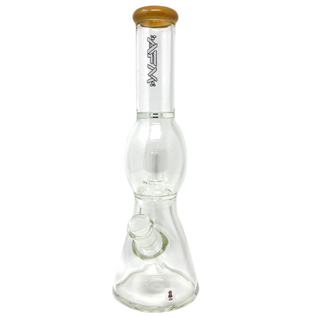 12" AFM Glass Beaker Bong with UFO Color Lip and Showerhead Perc - Front View