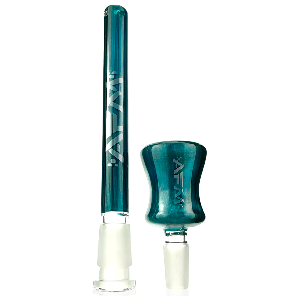 AFM AI God Osiris 9mm Beaker Bong Bundle in Blue with Deep Bowl - Front View