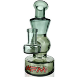 6" AFM Full Color Glass Mini Dab Rig with 14mm Female Joint and Colored Accents - Front View