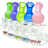 AFM Ice Cream Glass Mini Rigs in various colors with bent necks and 14mm female joints