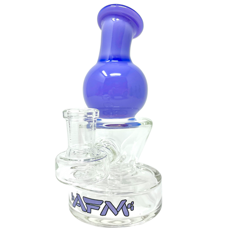 6" AFM Ice Cream Glass Mini Rig with Bent Neck and Color Accents - Front View