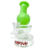 6" AFM Ice Cream Glass Mini Rig with Bent Neck and Color Accents - Front View