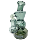 AFM Mini Recycler Dab Rig in Full Color, 6" with Showerhead Perc, Front View