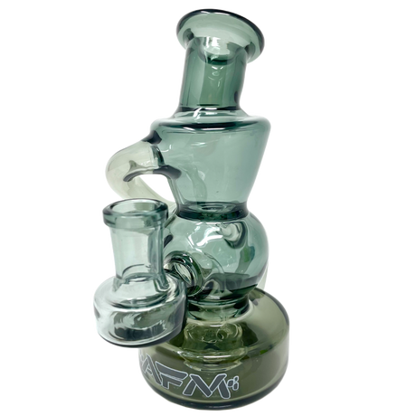 AFM Mini Recycler Dab Rig in Full Color, 6" with Showerhead Perc, Front View