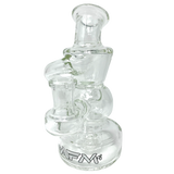 AFM Mini Recycler Dab Rig with Showerhead Perc, 6 Inch Tall, 14mm Female Joint, Clear Borosilicate Glass