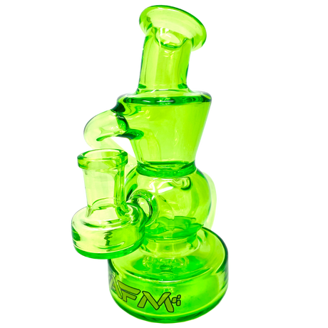 AFM - 6" Mini Recycler Dab Rig with Showerhead Perc in Vibrant Green - Front View