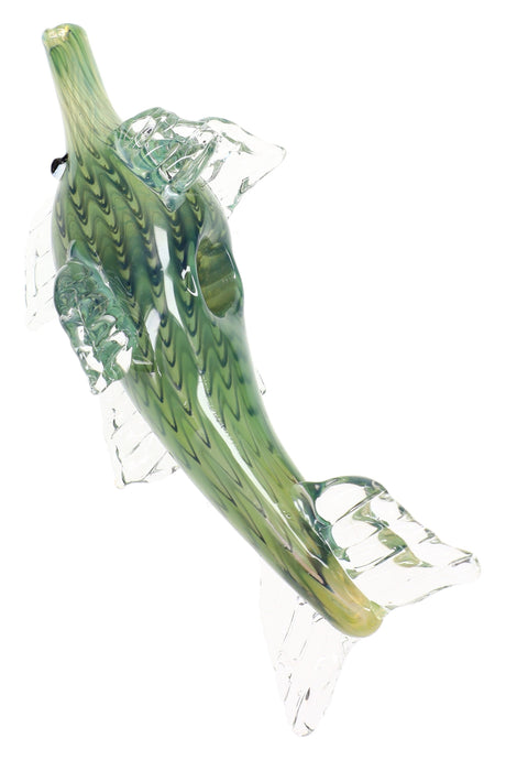 Silver Fumed Color-Changing Glass Shark Pipe “Reef Ripper” – Assorted Colors