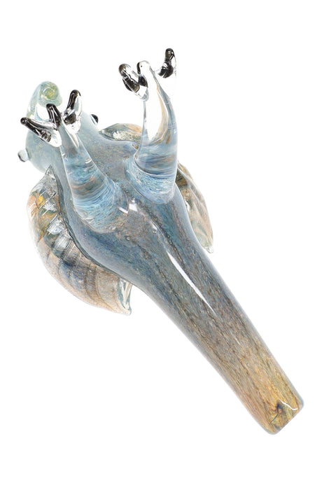 Silver Fumed Color-Changing Glass Bird Hand Pipe “Songbird” – Assorted