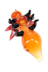 Gold Fumed Color-Change Glass Fly Pipe “Honey Hustler” – Assorted