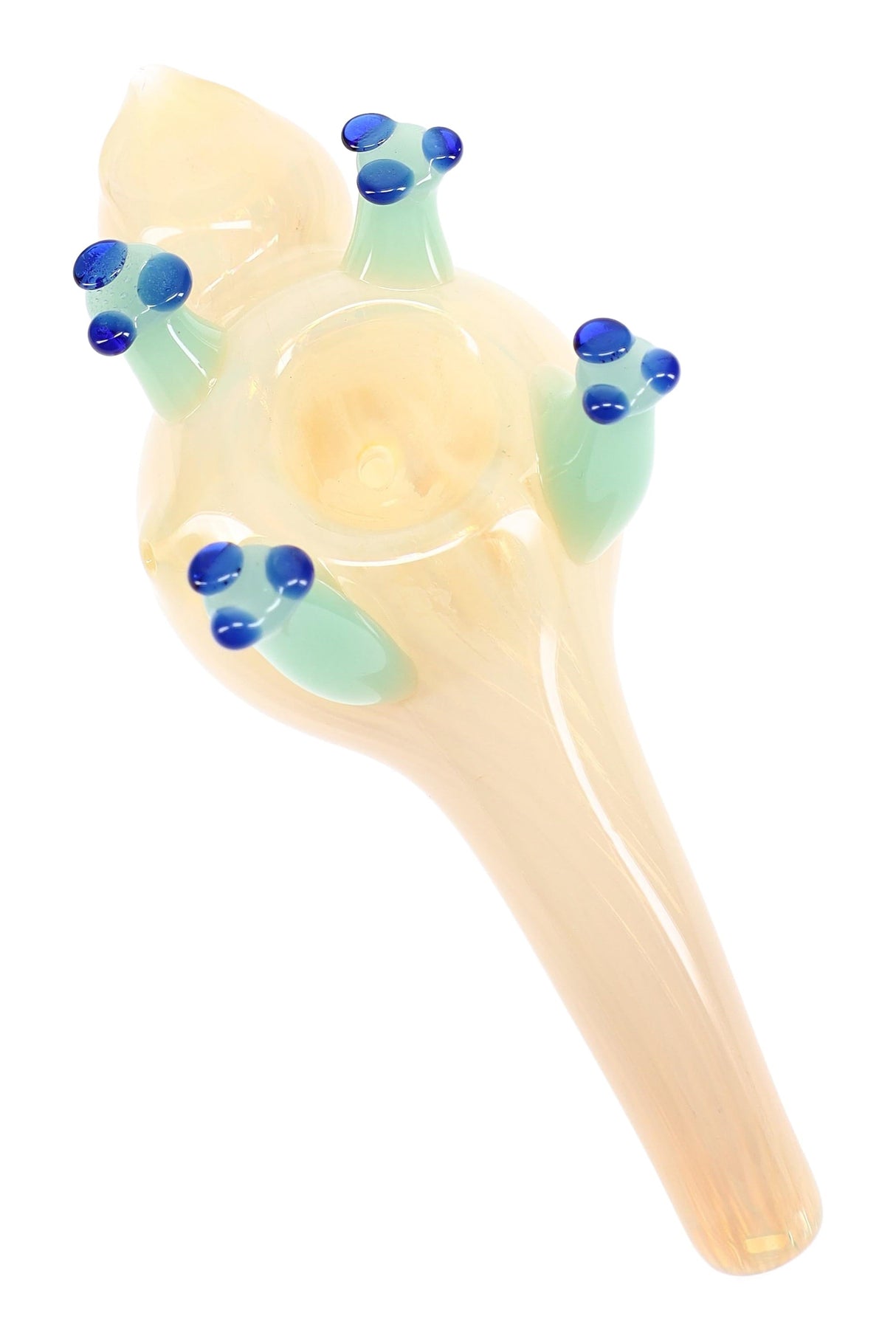 Silver Fumed Color-Changing Glass Critter Hand Pipe “Tailspin” – Assorted