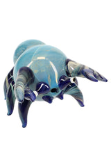 Silver Fumed Glass Crab Hand Pipe “Tide Claw” – Color-Changing