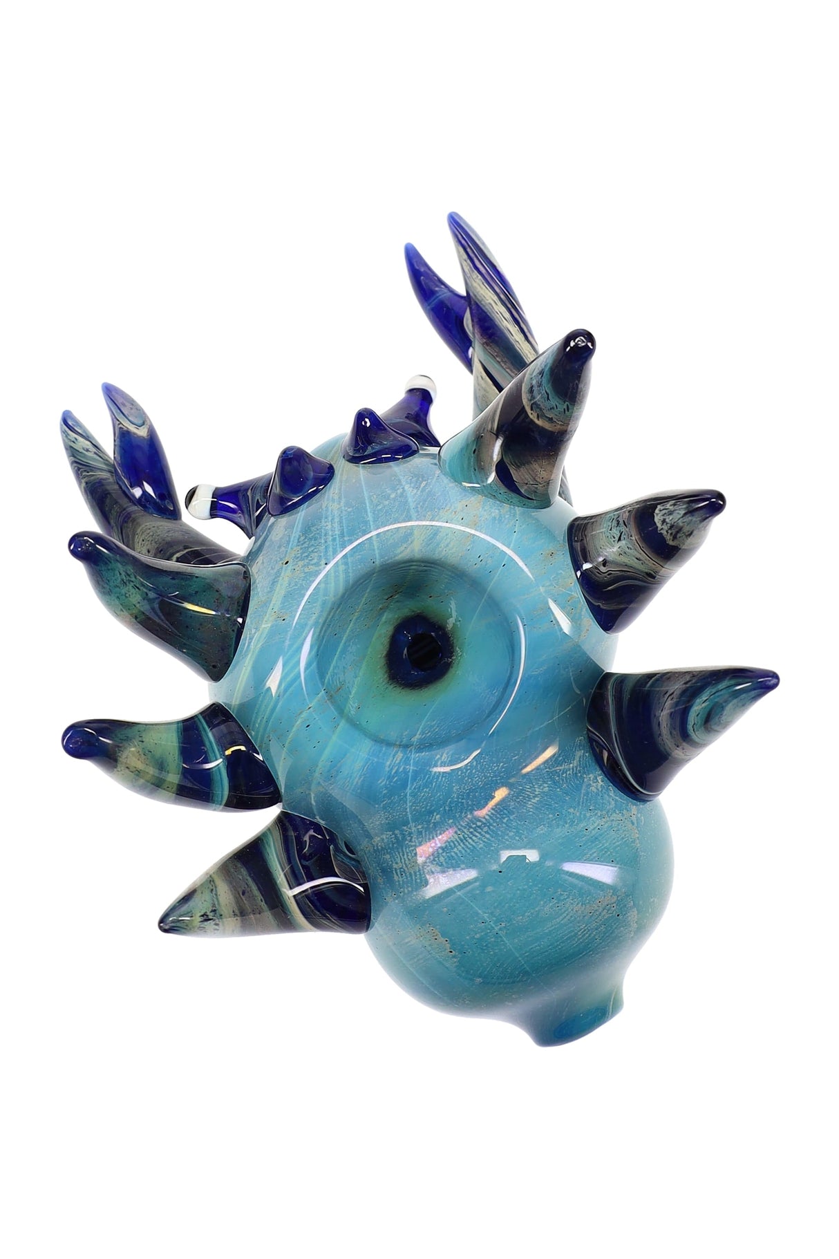 Silver Fumed Glass Crab Hand Pipe “Tide Claw” – Color-Changing