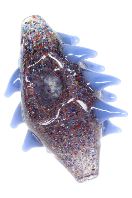 Confetti Frit Glass Porcupine Hand Pipe “Prickle Pop” – Assorted Colors