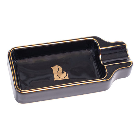 Lucienne Ceramic Solo Cigar Ashtray - 5.5" Gold-Accented, Assorted Colors