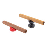 Lucienne Ceramic Cigar Rests in Assorted Colors Displayed with Two Cigars, Top View