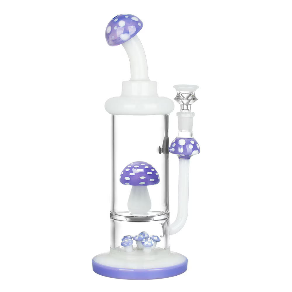 Agaricus Invasion Glass Water Pipe | 11" | 14mm F | Colors Vary