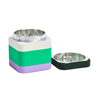 Edie Parker Colorblock 4-piece herb grinder in rubberized metal finish