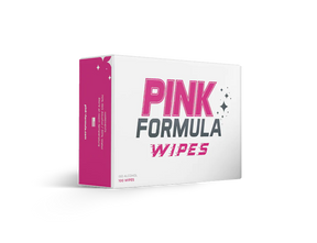 Pink Formula ISO Wipes - All Purpose Cleaning, Front View on Seamless White Background
