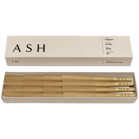 Ash Pre-Rolled Cones | Organic | 32 Count | Box