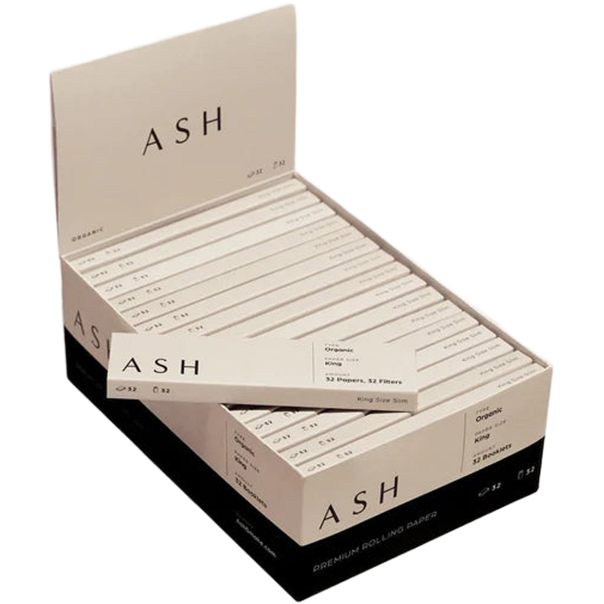 Ash Rolling Papers | King | Organic | Box