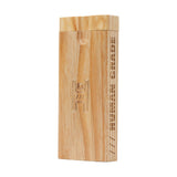 Human Grade Ash Wooden Dugout - Front View with Engraved Logo, Compact for Easy Travel