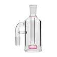 PILOT DIARY Ash Catcher 90 Degree in Pink, Clear Glass Side View on Seamless White