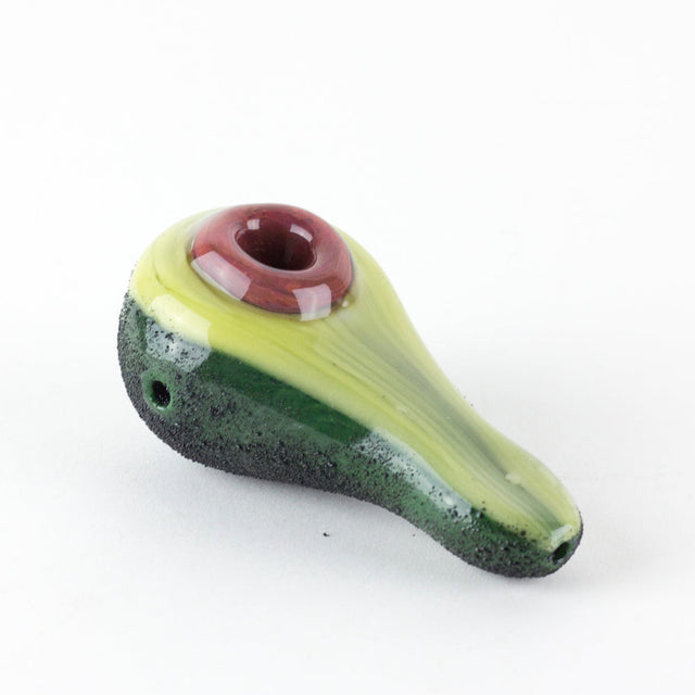 Empire Glassworks Avocadope Dry Pipe, Borosilicate Glass, Angled Side View