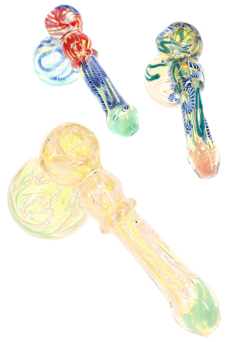 Color-Changing Squiggle Hammer Bubbler Chaos Curl 6 inch alternate view