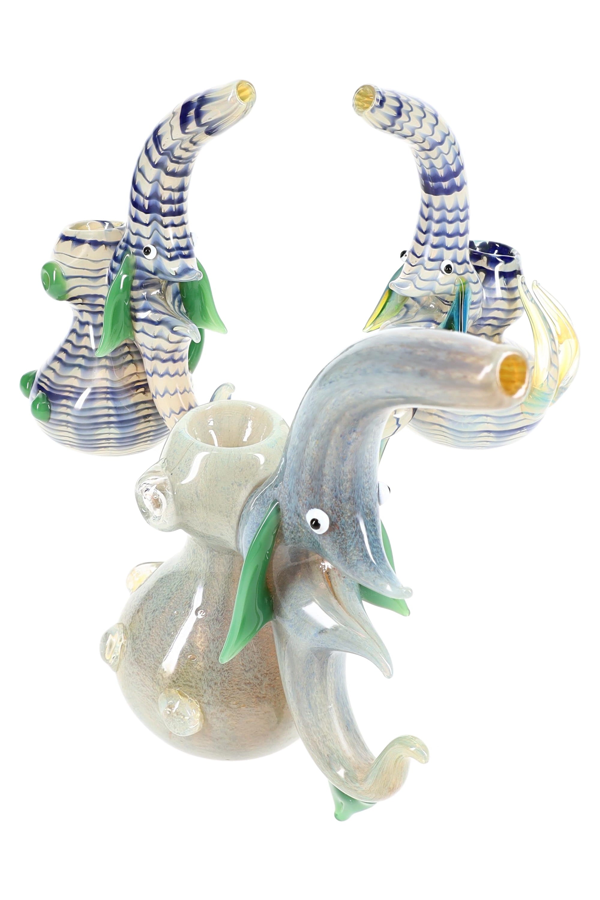 6.5″ Spiky Color-Changing Sherlock Bubbler – DankGeek