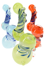 Donut Hole Frit Glass Sherlock Bubbler “Glaze Gazer” – 5½″ – Assorted Colors