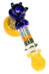 Frit Striped Ring Hammer Bubbler Glass Parade 8.5 inch