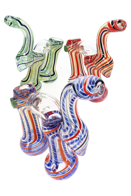 Color-Changing Double-Chamber Sherlock Bubbler Twin Curl 7.5 inch alternate view